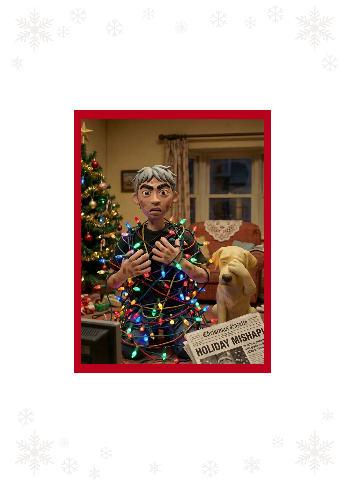 Your Face in a Claymation Holiday Mishap