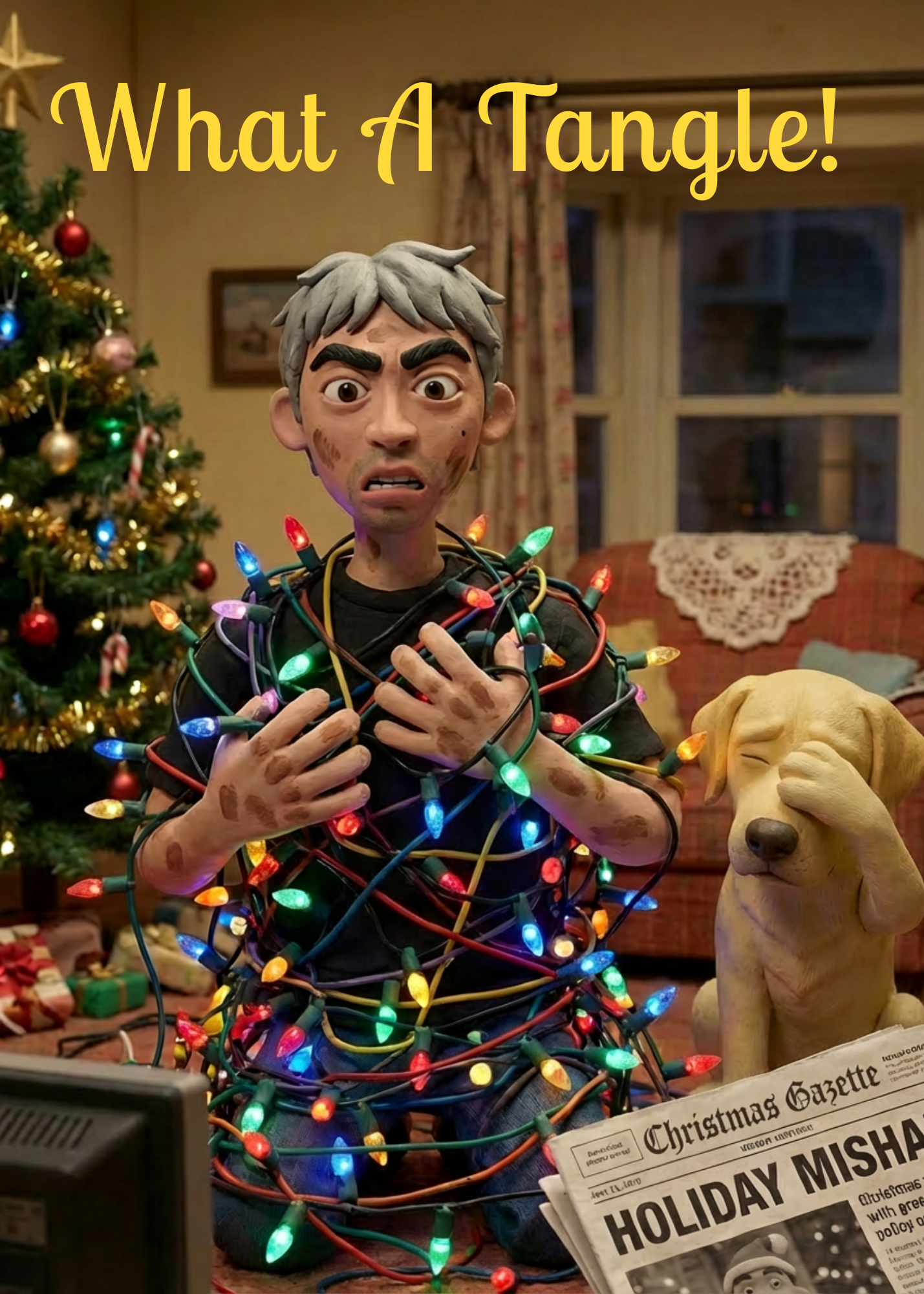 Your Face in a Claymation Holiday Mishap